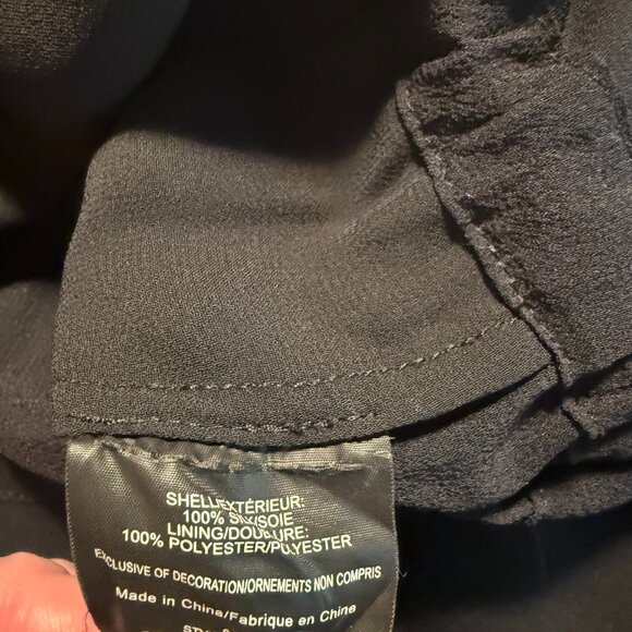 Tory Burch Silk Drawstring Tunic Color: black Size: 14 - Picture 9 of 9